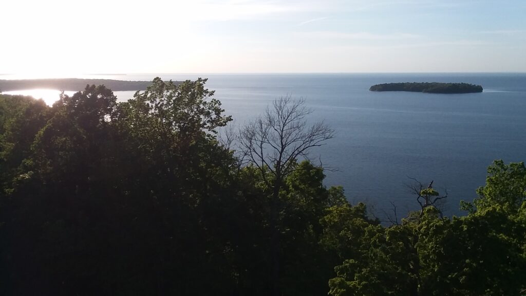  The view from the top of Eagle Tower. Door County Shore Report photo.