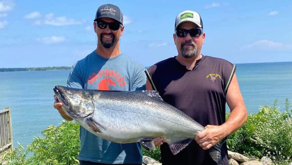 35pound beauty is winner of 2021 K/D Salmon Tournament Door County