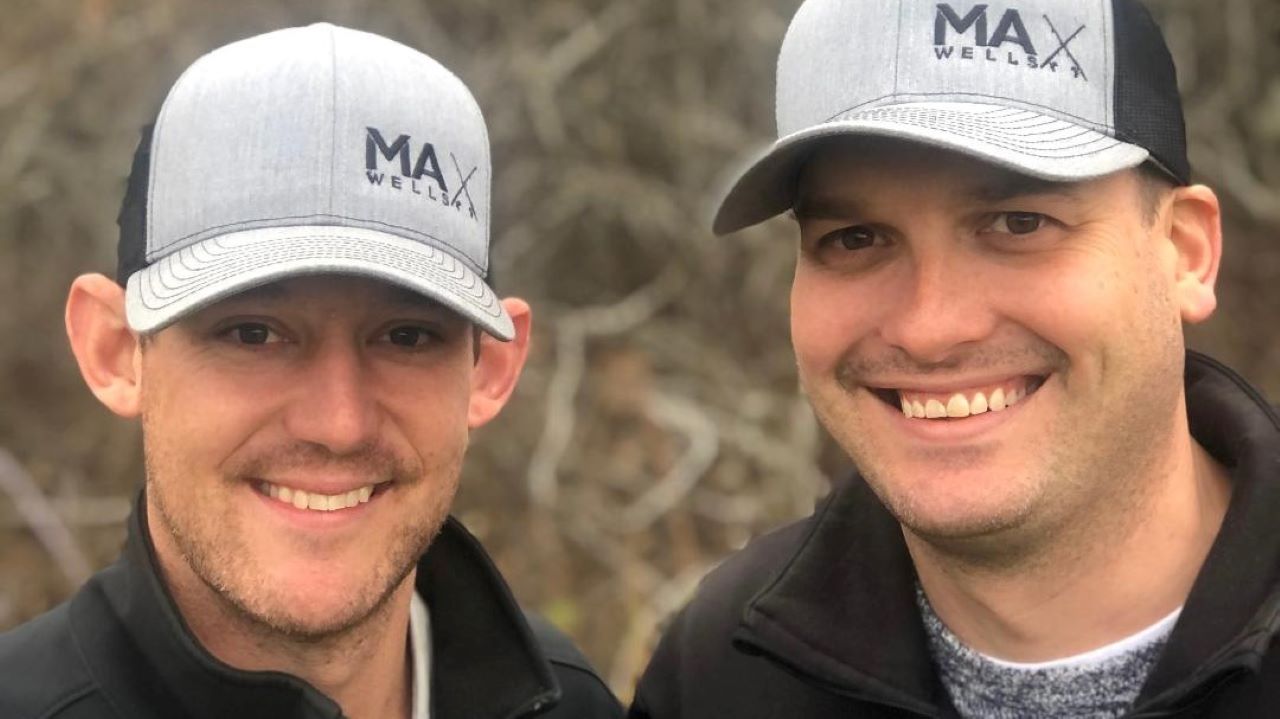 Dustin Amenda, left and Kevin Frontz created the online MaxWells fishing directory.