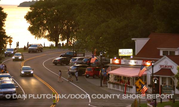 Downtown Ephraim near Wilson's Restaurant at the end of the day. Commercial, stock and fine-art photography by Dan Plutchak/Door County Shore Report.