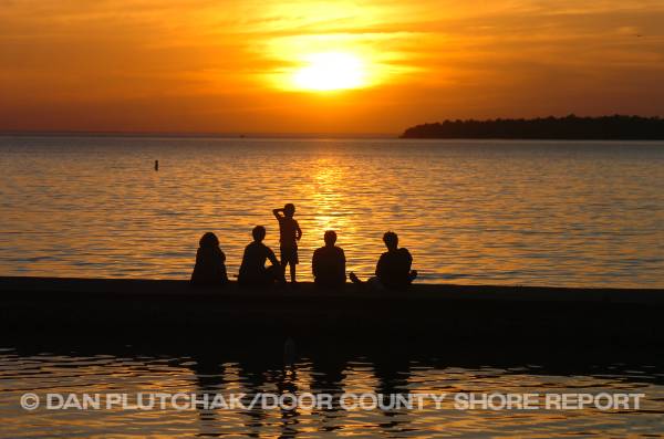Sunset, Sister Bay. Commercial, stock and fine-art photography by Dan Plutchak/Door County Shore Report.
