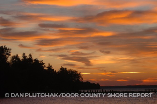 A magical sunset, Sister Bay. Commercial, stock and fine-art photography by Dan Plutchak/Door County Shore Report.