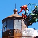 Work continues on Peninsula State Park’s Eagle Bluff Lighthouse